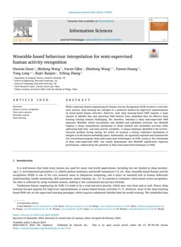Wearable-based behaviour interpolation for semi-supervised human
  activity recognition
