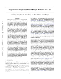 Keypoint-based Progressive Chain-of-Thought Distillation for LLMs