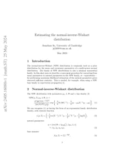 Estimating the normal-inverse-Wishart distribution