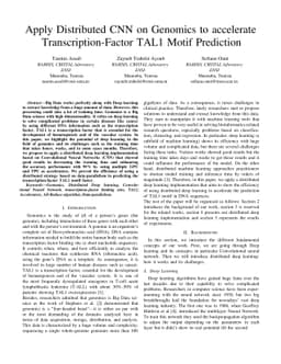 Apply Distributed CNN on Genomics to accelerate Transcription-Factor
  TAL1 Motif Prediction