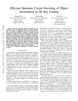 Efficient Quantum Circuit Encoding of Object Information in 2D Ray
  Casting