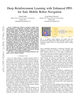 Deep Reinforcement Learning with Enhanced PPO for Safe Mobile Robot
  Navigation