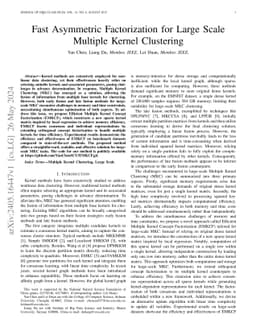 Fast Asymmetric Factorization for Large Scale Multiple Kernel Clustering