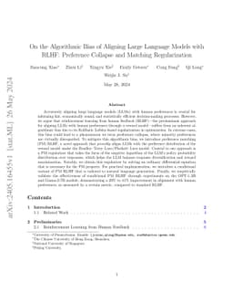 On the Algorithmic Bias of Aligning Large Language Models with RLHF:
  Preference Collapse and Matching Regularization