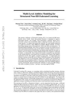 Multi-Level Additive Modeling for Structured Non-IID Federated Learning