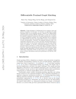 Differentiable Proximal Graph Matching