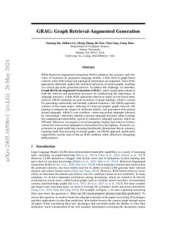 GRAG: Graph Retrieval-Augmented Generation