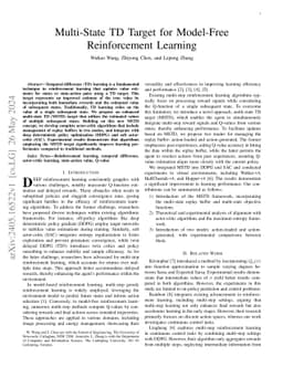 Multi-State TD Target for Model-Free Reinforcement Learning
