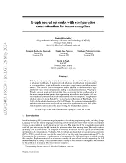Graph neural networks with configuration cross-attention for tensor
  compilers