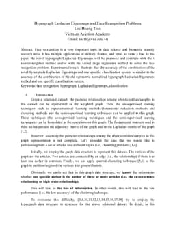Hypergraph Laplacian Eigenmaps and Face Recognition Problems