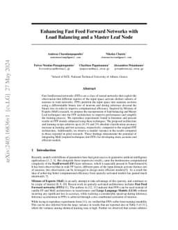 Enhancing Fast Feed Forward Networks with Load Balancing and a Master
  Leaf Node