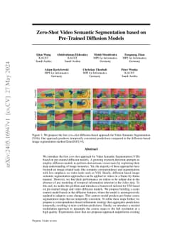 Zero-Shot Video Semantic Segmentation based on Pre-Trained Diffusion
  Models
