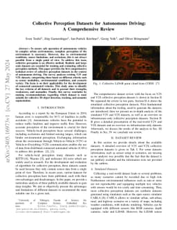 Collective Perception Datasets for Autonomous Driving: A Comprehensive
  Review