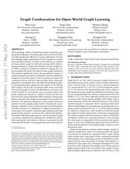 Graph Condensation for Open-World Graph Learning
