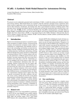 SCaRL- A Synthetic Multi-Modal Dataset for Autonomous Driving