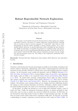 Robust Reproducible Network Exploration