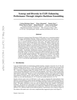 Synergy and Diversity in CLIP: Enhancing Performance Through Adaptive Backbone Ensembling