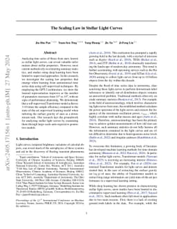 The Scaling Law in Stellar Light Curves
