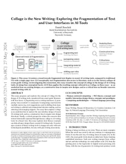 Collage is the New Writing: Exploring the Fragmentation of Text and User
  Interfaces in AI Tools
