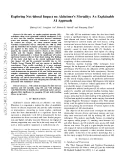 Exploring Nutritional Impact on Alzheimer's Mortality: An Explainable AI
  Approach
