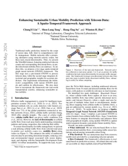 Enhancing Sustainable Urban Mobility Prediction with Telecom Data: A
  Spatio-Temporal Framework Approach
