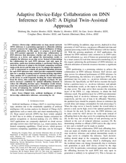 Adaptive Device-Edge Collaboration on DNN Inference in AIoT: A Digital
  Twin-Assisted Approach