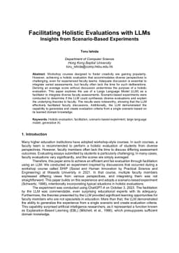 Facilitating Holistic Evaluations with LLMs: Insights from
  Scenario-Based Experiments