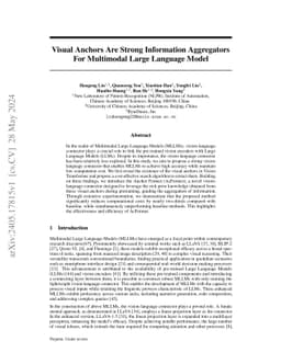 Visual Anchors Are Strong Information Aggregators For Multimodal Large
  Language Model