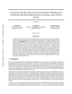 A System for Quantifying Data Science Workflows with Fine-Grained
  Procedural Logging and a Pilot Study