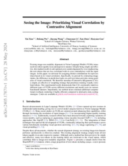 Seeing the Image: Prioritizing Visual Correlation by Contrastive
  Alignment
