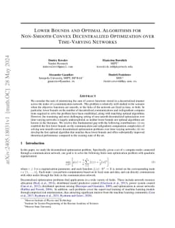 Lower Bounds and Optimal Algorithms for Non-Smooth Convex Decentralized
  Optimization over Time-Varying Networks