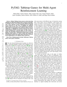 PyTAG: Tabletop Games for Multi-Agent Reinforcement Learning