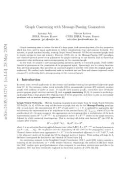Graph Coarsening with Message-Passing Guarantees