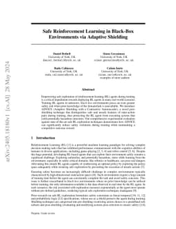 Safe Reinforcement Learning in Black-Box Environments via Adaptive Shielding