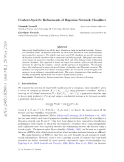 Context-Specific Refinements of Bayesian Network Classifiers