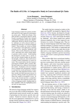 The Battle of LLMs: A Comparative Study in Conversational QA Tasks