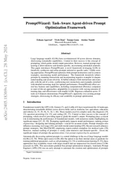 PromptWizard: Task-Aware Agent-driven Prompt Optimization Framework