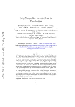 Large Margin Discriminative Loss for Classification