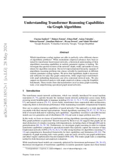 Understanding Transformer Reasoning Capabilities via Graph Algorithms