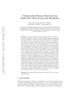 Cardiovascular Disease Detection from Multi-View Chest X-rays with
  BI-Mamba