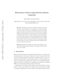 Biclustering a dataset using photonic quantum computing