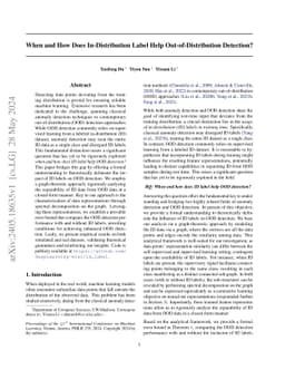 When and How Does In-Distribution Label Help Out-of-Distribution
  Detection?