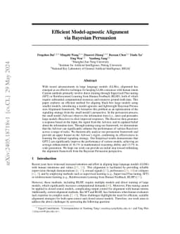 Efficient Model-agnostic Alignment via Bayesian Persuasion