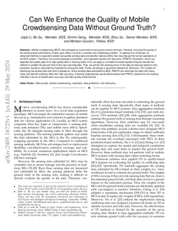 Can We Enhance the Quality of Mobile Crowdsensing Data Without Ground Truth?