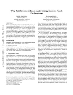 Why Reinforcement Learning in Energy Systems Needs Explanations