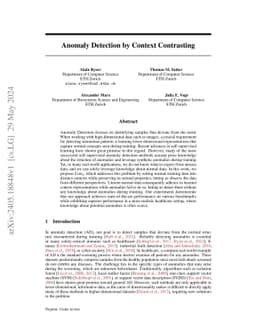 Anomaly Detection by Context Contrasting