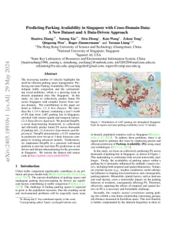 Predicting Parking Availability in Singapore with Cross-Domain Data: A
  New Dataset and A Data-Driven Approach