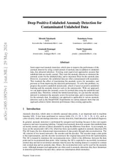 Deep Positive-Unlabeled Anomaly Detection for Contaminated Unlabeled Data
