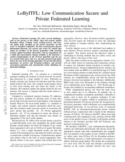 LoByITFL: Low Communication Secure and Private Federated Learning