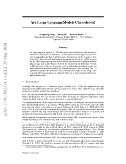 Are Large Language Models Chameleons?
